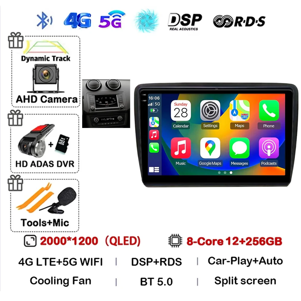 Car Radio For Seat Ibiza 2016 - 2017 2K Android 16 Multimedia Video Player GPS 4G CarPlay Auto Wireless Stereo No 2Din image 3