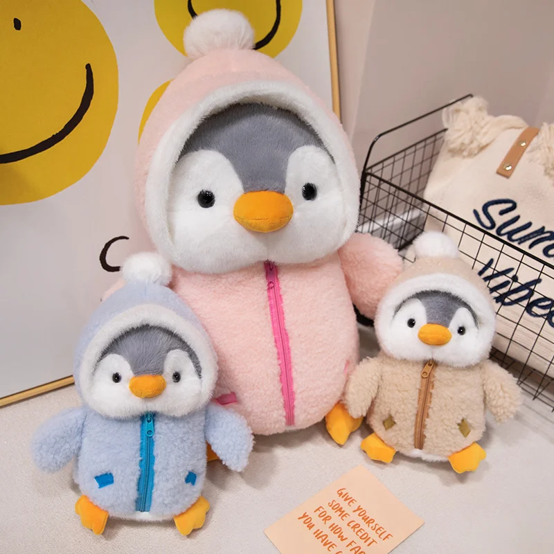 Cartoon Clothing Animal Series Penguin Lamb Soft Toys Baby Comforting Figurine Christmas Halloween Gifts for Baby Home Decor view 5