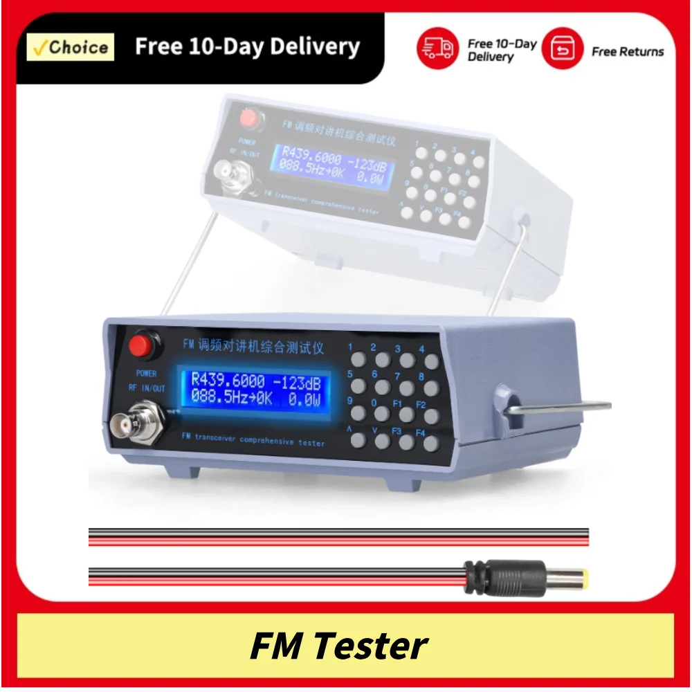 FM Signal Generator Frequency Modulation Transceiver Tester Repeater Test Meter with Signal Power Frequency for VHF UHF Radio