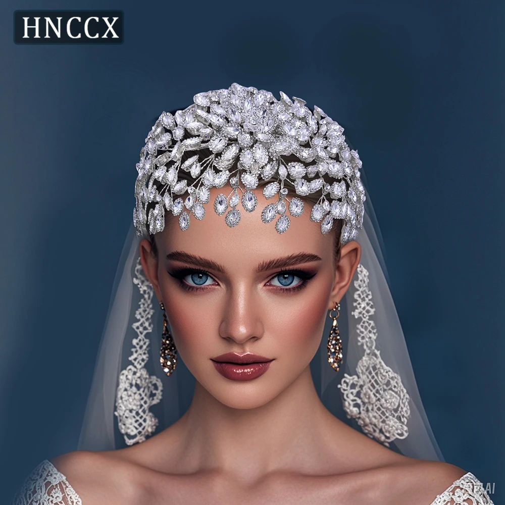 

YouLaPan Full Rhinestone Bridal Headband Pageant Crown Sparkling Headwear Luxury Jewelry Women Hair Ornaments Headdress HP428
