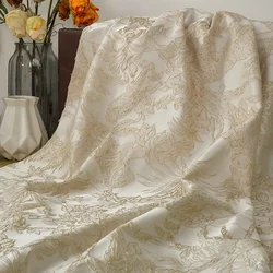 Tela Jacquard de flores y pájaros de estilo chino, chaleco para mujer, chaqueta, vestido, tela de costura decorativa