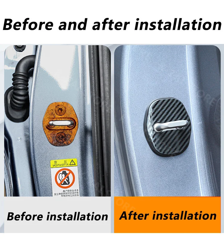 Car interior decoration accessories, door inner door latch protective cover for BYD YUAN UP PRO EV 2024 2025