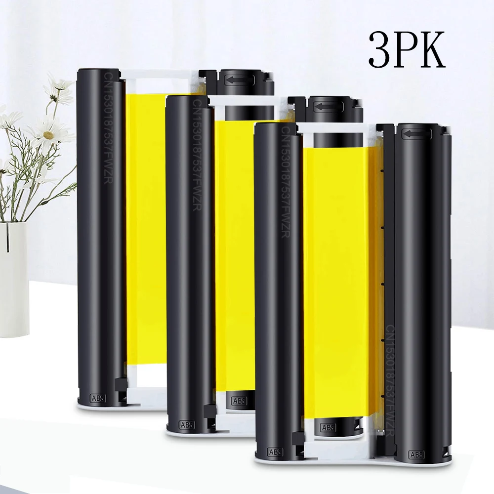 

1 ~ 3PK чернильный картридж для принтера Canon Selphy KP-108IN KP36IN 6-дюймовый чернильный картридж для Canon Selphy CP1500 CP1300 CP1200 CP1000