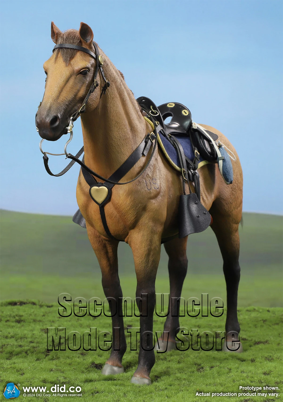 DID E60076 1/6 الحرب الأهلية البني الحرب الحصان الدائمة مجموعة كاملة تحصيل نموذج اللعب هدية