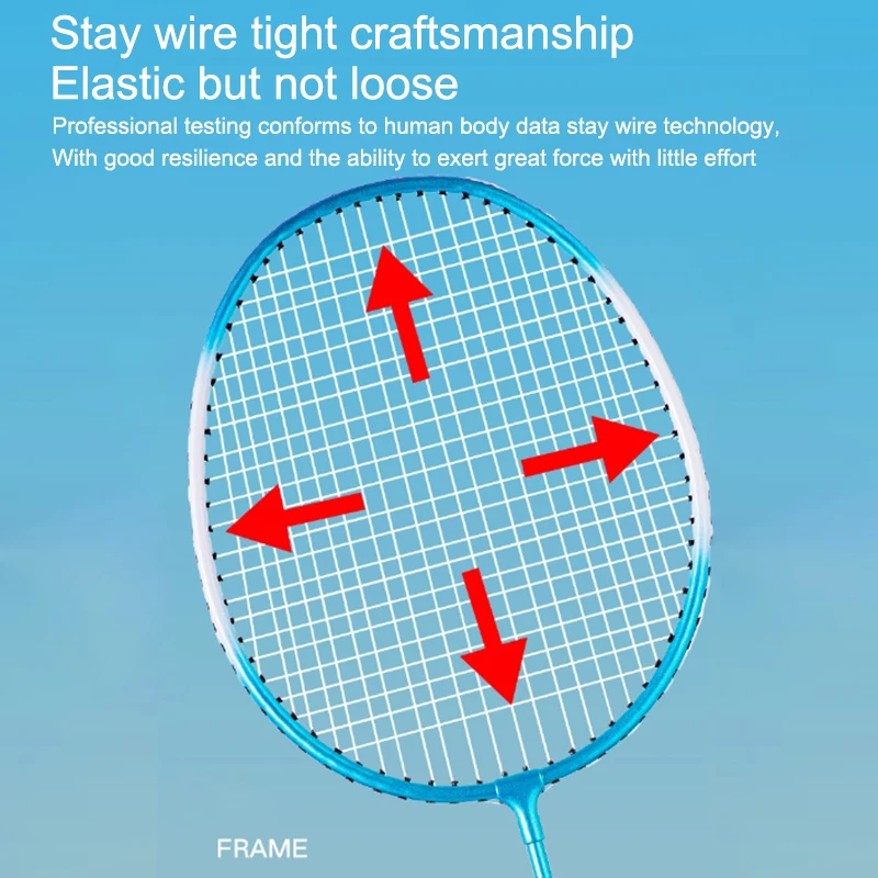 

Ракетка для бадминтона, прочный Набор из железного сплава, ракетка для развлечений для любителей и взрослых