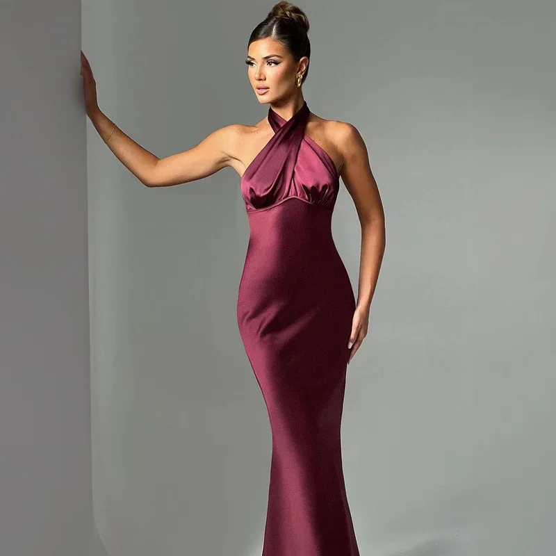 Summer Elegant Women's Wear Backless Sleeveless Dress Party Dresses Wedding  Birthday Elegant New Formal Fashionable Street Sexy