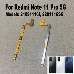 For Xiaomi Note 11 Pro 5G Power Flex Cable Power On Off Volume Button Key Flex Cable Replacement 4G