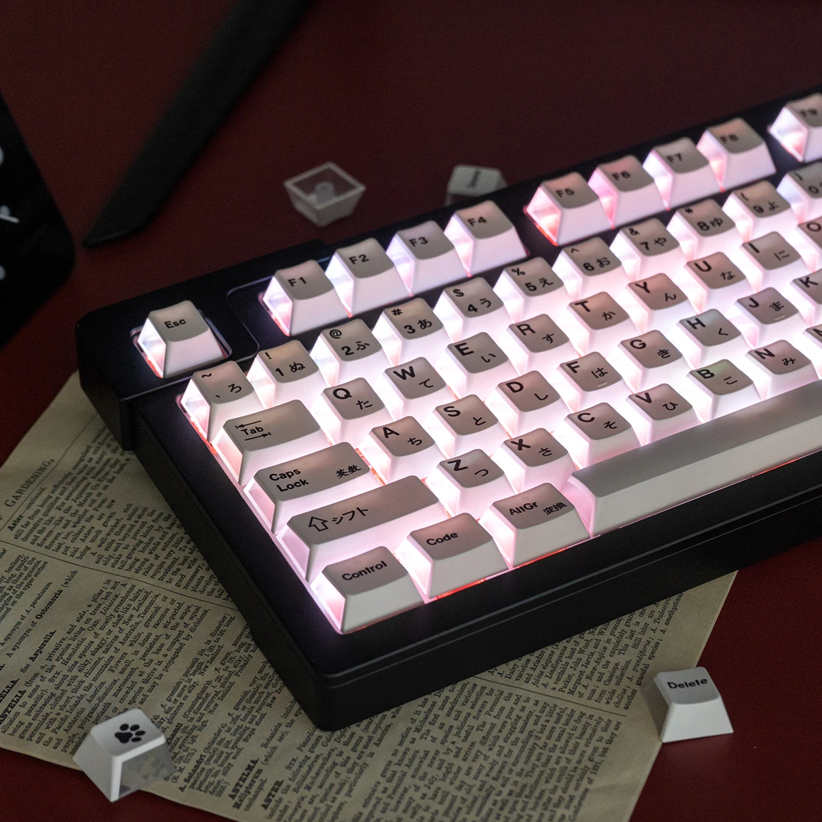 

Wooting magic lamp program/Japanese three-sided transparent keycap PBT + PC thermal sublimation original factory-adapted mechani