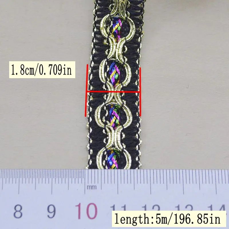 5 Meter/16.4Ft Elke Pack Nieuwe Kant met Kleding Accessoires Gebreide Kant DIY Ambachten Avondjurk Gebogen Rand Stiksels haak Lijn Kant