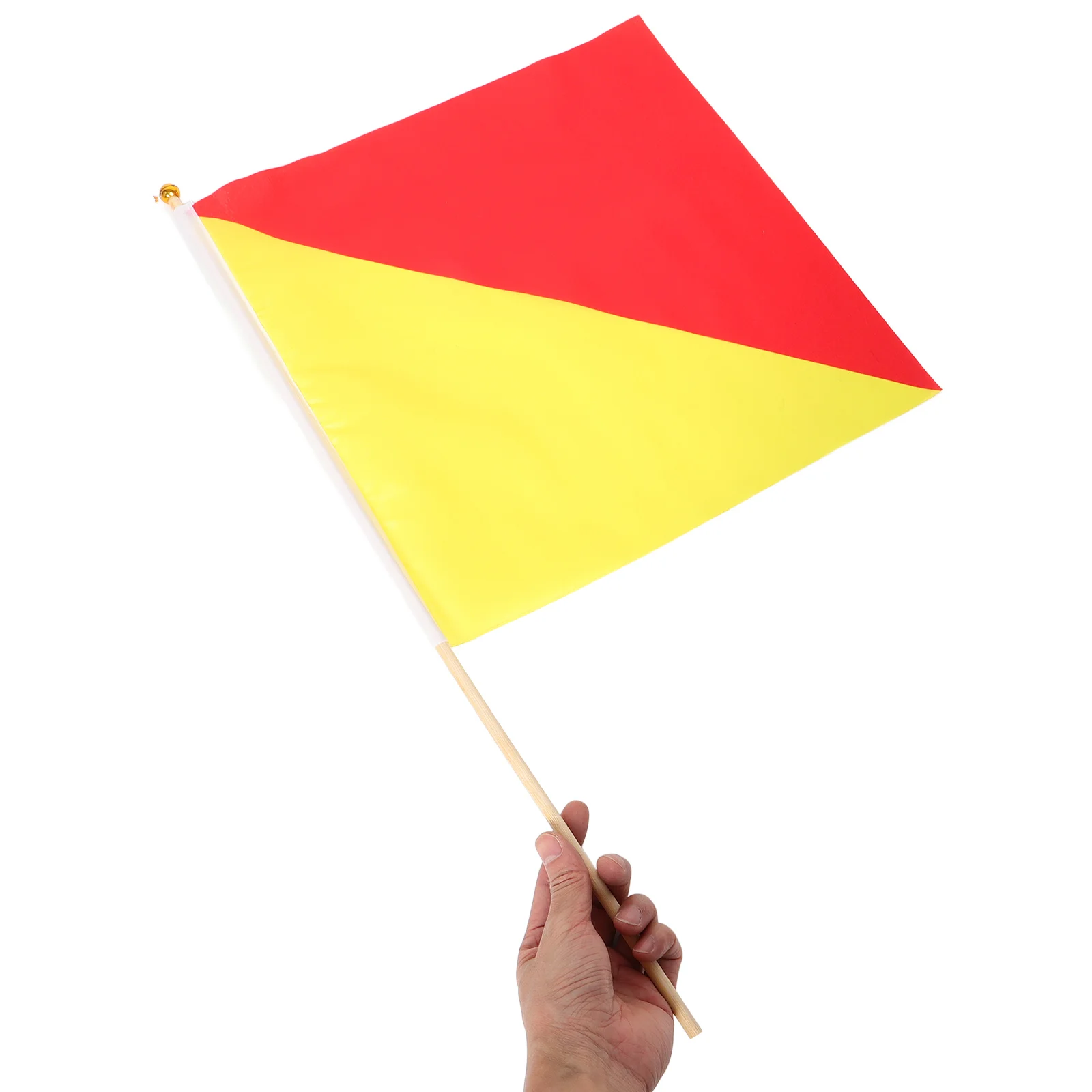 2 Pcs Equipment Flag Referee Commanding Signal Fan Cheering Flags Handheld Polyester Travel