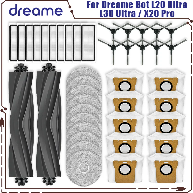 �y�Z�[�����zDreame Bot L20 Ultra / L30 Ultra / X20 Pro�p�A�N�Z�T���[�A���C���T�C�h�u���V�A���b�v�N���X�AHEPA�t�B���^�[�A�_�X�g�o�b�O�A�p�[�c