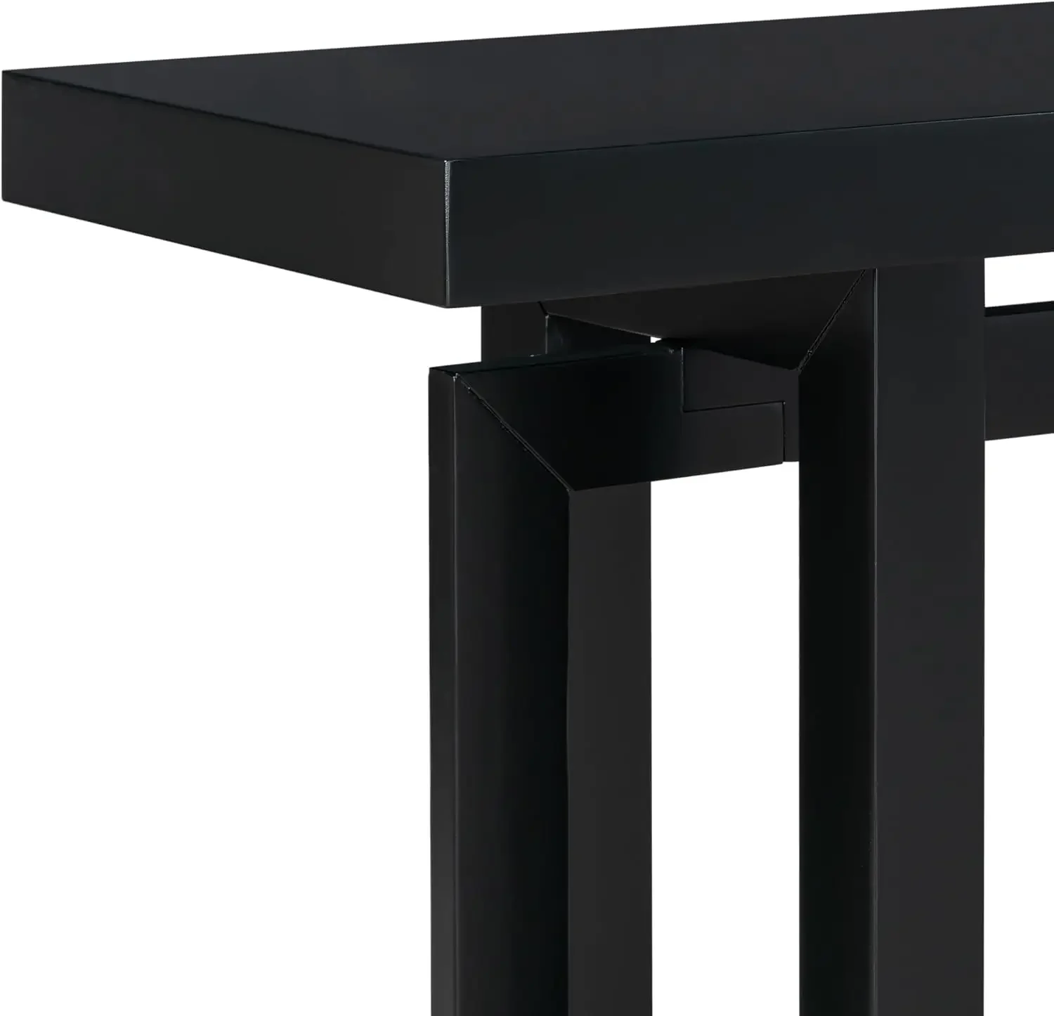 Mesa consola negra, mesa de entrada, minimalismo de madera, estilo Industrial, mesa de sofá, mesa de entrada, pantalla lateral