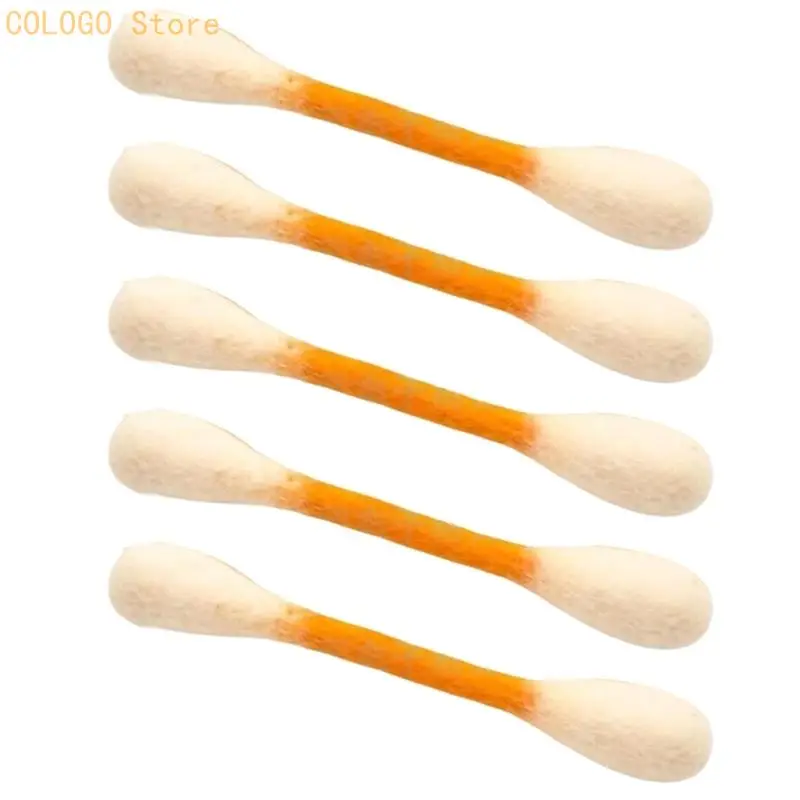 Kitten Toy 6Pcs Cotton Swabs Kitten Chew Sticks Indoor Dental Care Teething Toy Big Felt Boredom Play Lightweight D0LD