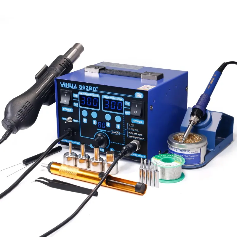 

YIHUA 862BD+ 2 in 1 SMD BGA Rework Soldering Station Mobile Phone Laptop Repair Rework Soldering Station