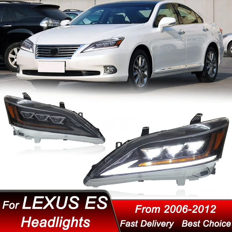 Hot Car Headlights For Lexus ES ES350 ES200 06-12 full LED new style Headlamp Assembly Upgrade Projector Lens Accessories Kit