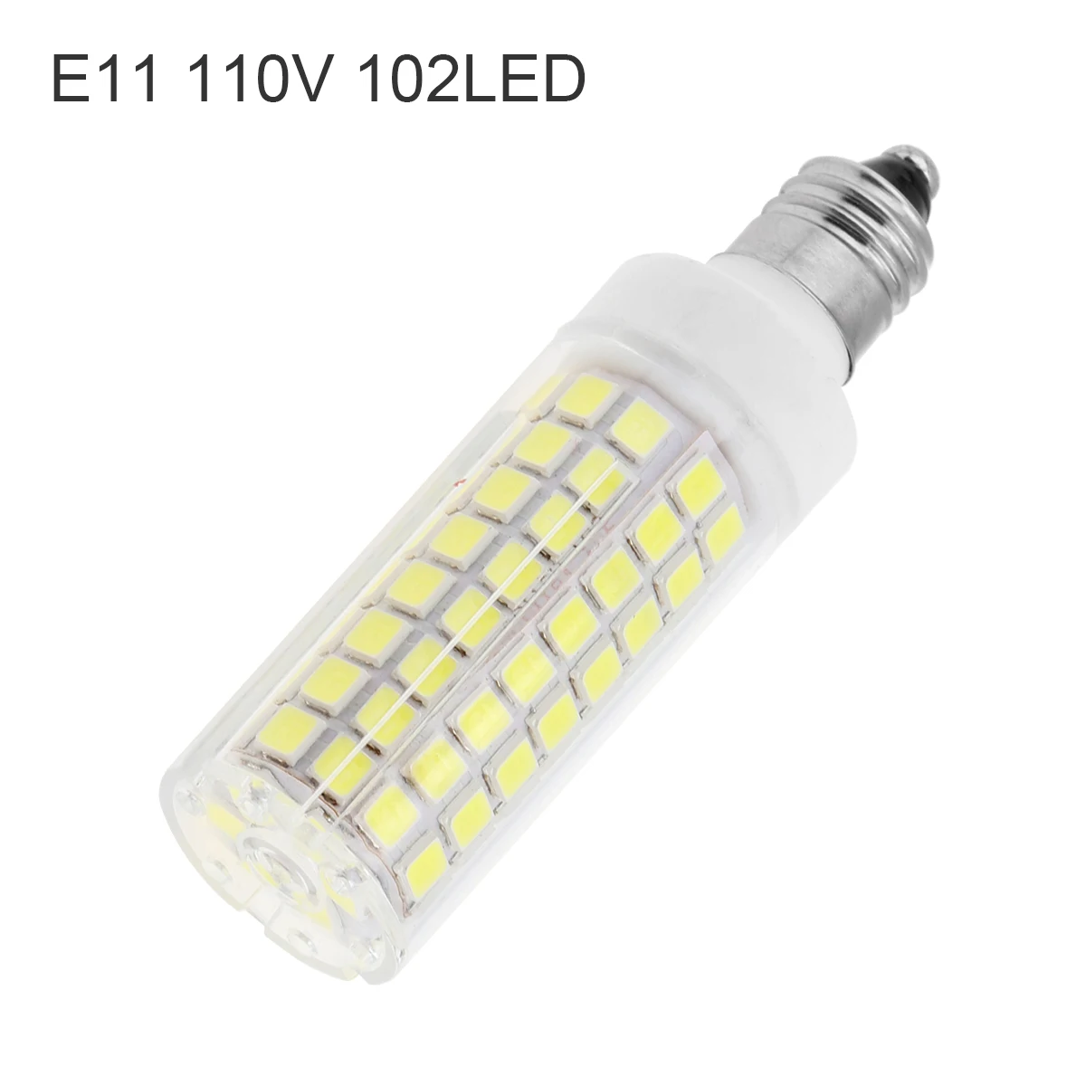 Żarówka LED E17/E11/Ba15d 10W z możliwością przyciemniania AC110V Białe / ciepłe białe światło 102 diody LED 2835 SMD Żarówka kukurydziana Lampa