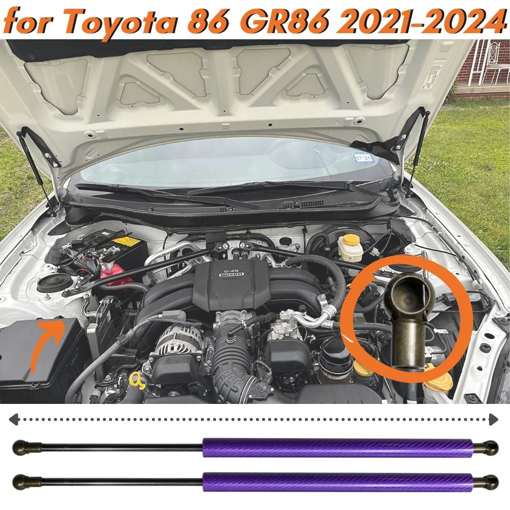 

Qty(2) Hood Struts for Toyota 86 GR86 2021-2024 Front Bonnet Gas Springs Shock Absorbers Lift Supports Strut Bars Dampers