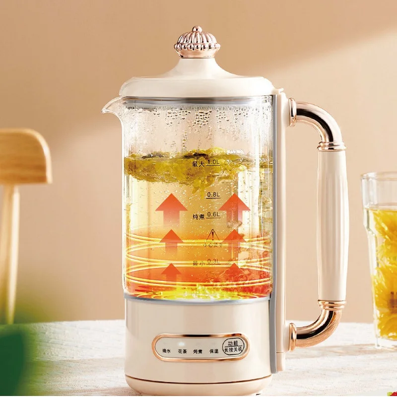 1L Black Tea Tea Maker Glass Electric Kettle Pu'er Steamed Tea Automatic Thermal Insulation Tea Kettle 4 gear Temperature Adjust
