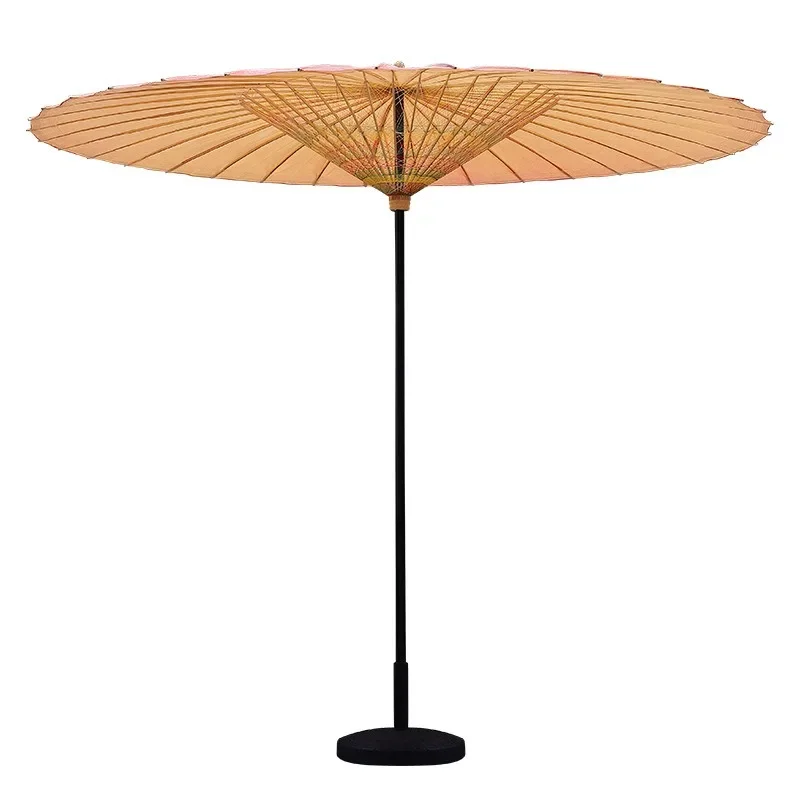 Chinese oil-paper umbrella, outdoor intangible cultural heritage handmade Chinese garden umbrella, villa garden atm