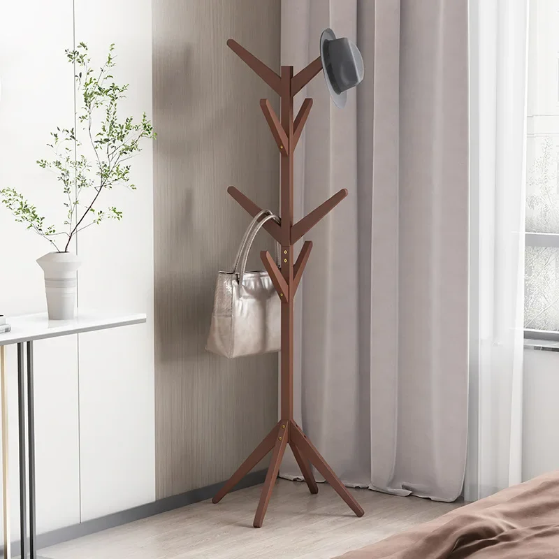 Appendiabiti semplice, soggiorno da terra, camera da letto, appendiabiti creativo in legno massello per bambini, appendiabiti