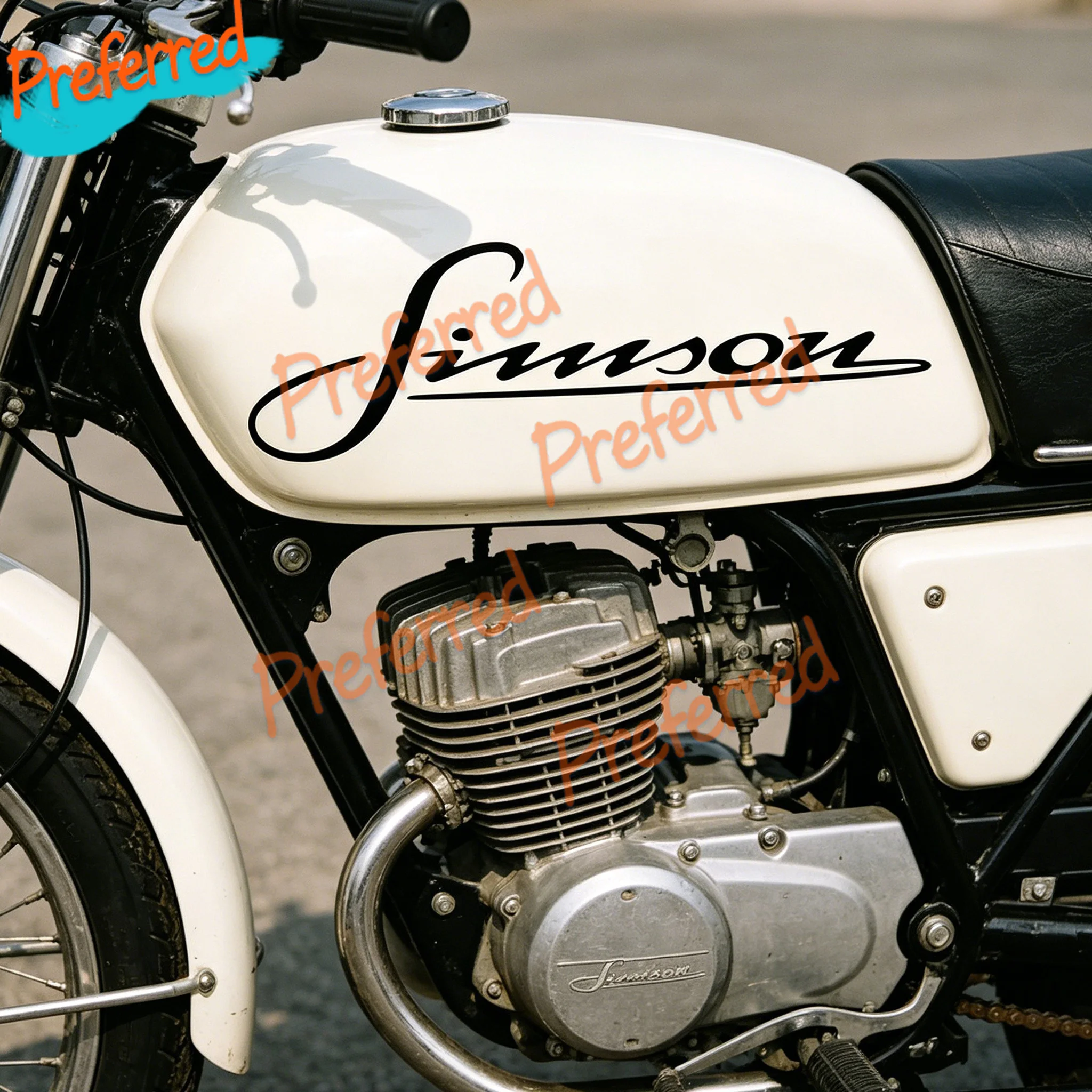 

2x Simson Aufkleber Schreibschrift Sticker S50 S51 S53 S70 Q16 Customizable in Any Sticker Size -No Background