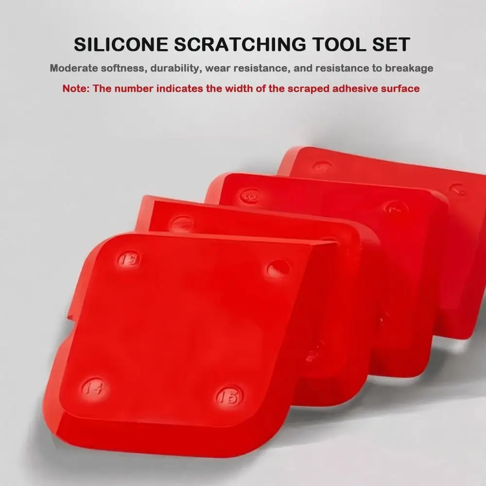 4pcs/8pcs Compact Wide Application Caulking Tool Set Re-usability Durable Sealant Grout Finishing Tool Grout Scraper