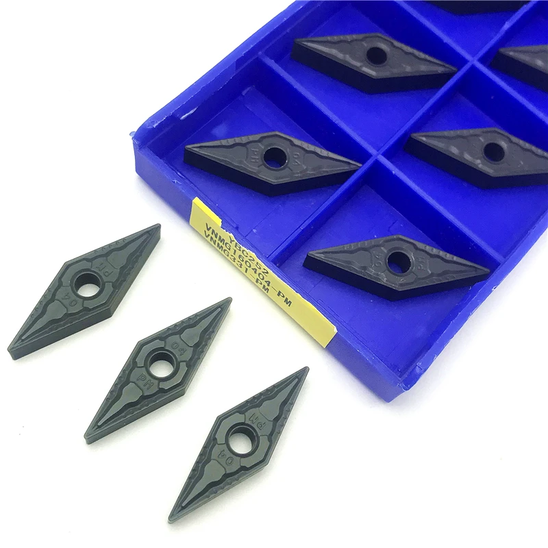 Zcc.ct Inserto in metallo duro VNMG160404 VNMG160408 VNMG160412-PM YBC251/YBC252 utensile per tornio lavorazione dell'acciaio Utensile per tornitura esterna