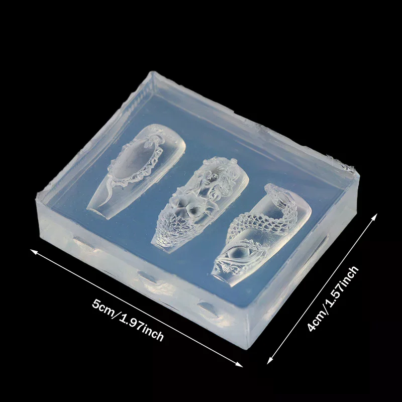 1/4 個 3D スネークガールネイルシリコーン彫刻型ヘビ DIY ネイルデコレーションアートネイル美容チャームシリコーンネイルモールド