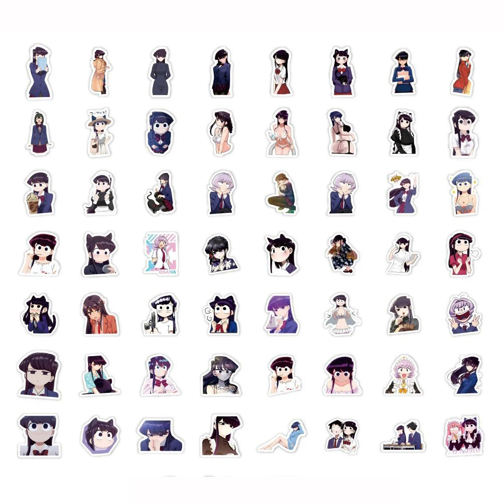 10/30/60/120pcs Komi Can\'t Communicate Anime Stickers Komi Shoukok Tadano Sticker Scrapbooking Luggage Suitcase Kawaii Yamai Dec