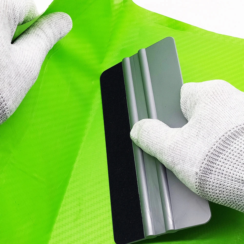 Escurridor de vinilo de plástico plateado de 6 piezas y 6 pulgadas de largo para ventana, película de protección de pintura de coche, envoltura de