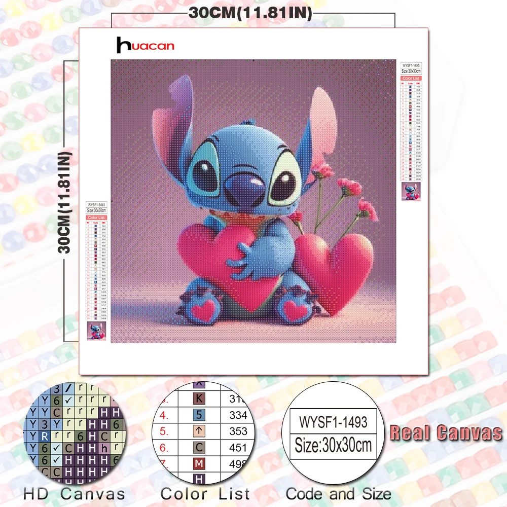 Disney Diamond Embroidery Cartoon Mickey Mouse 5D Diamond Painting Lilo Stitch Full Kits Mosaic Minnie Valentines Day Gift