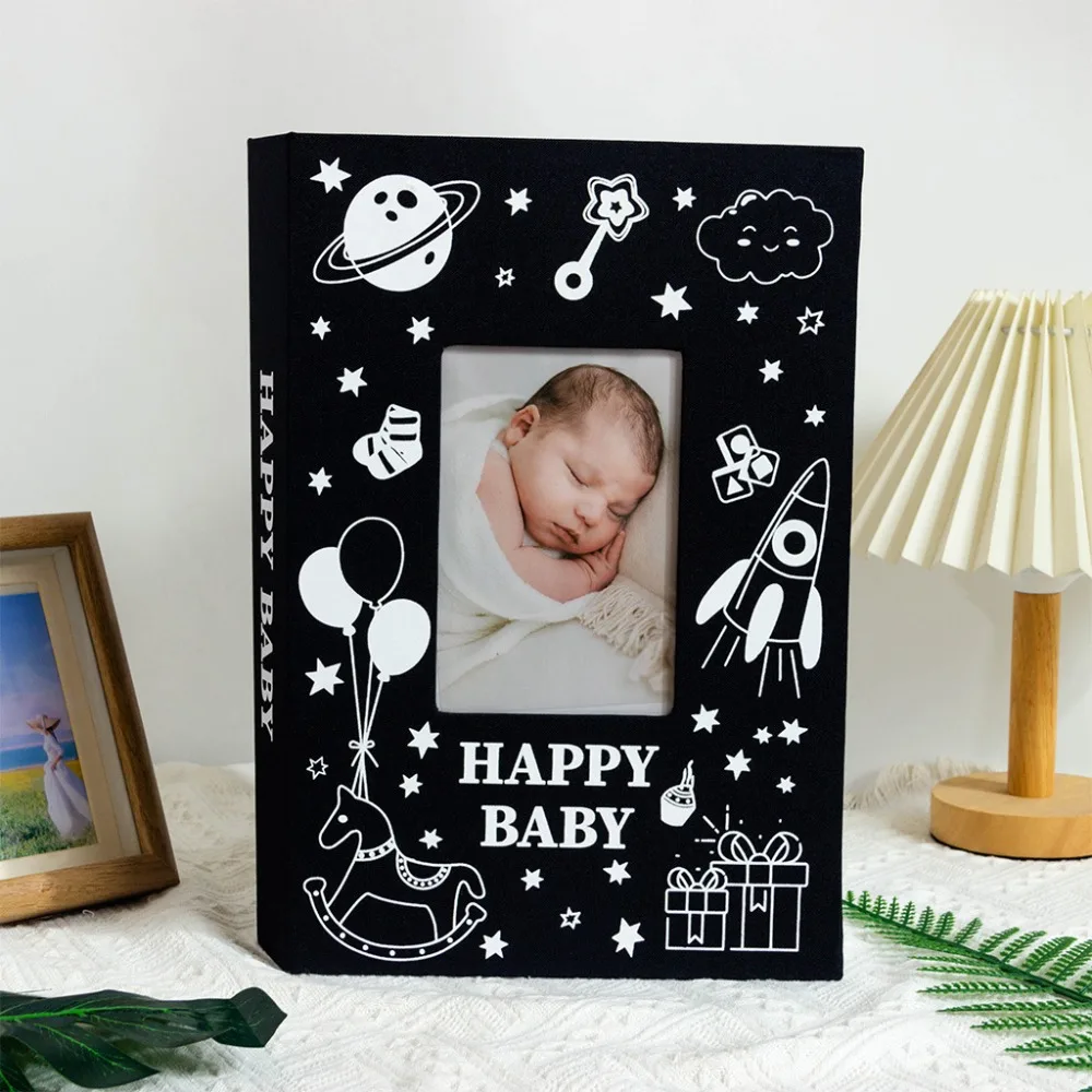 Portable 4R/4×6 Photo Growth Album Linen Cover 300 Pockets Memory Book Thickened Large Capacity Newborn Photo Album Gifts