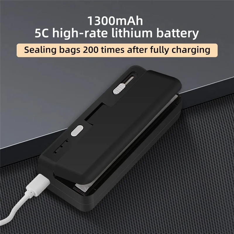 가전제품 부품 미니 백 실러, USB 충전식 감자칩 봉투 열 실러 캐퍼, 스낵 플라스틱 봉투 재밀봉 열 실링 및 커팅