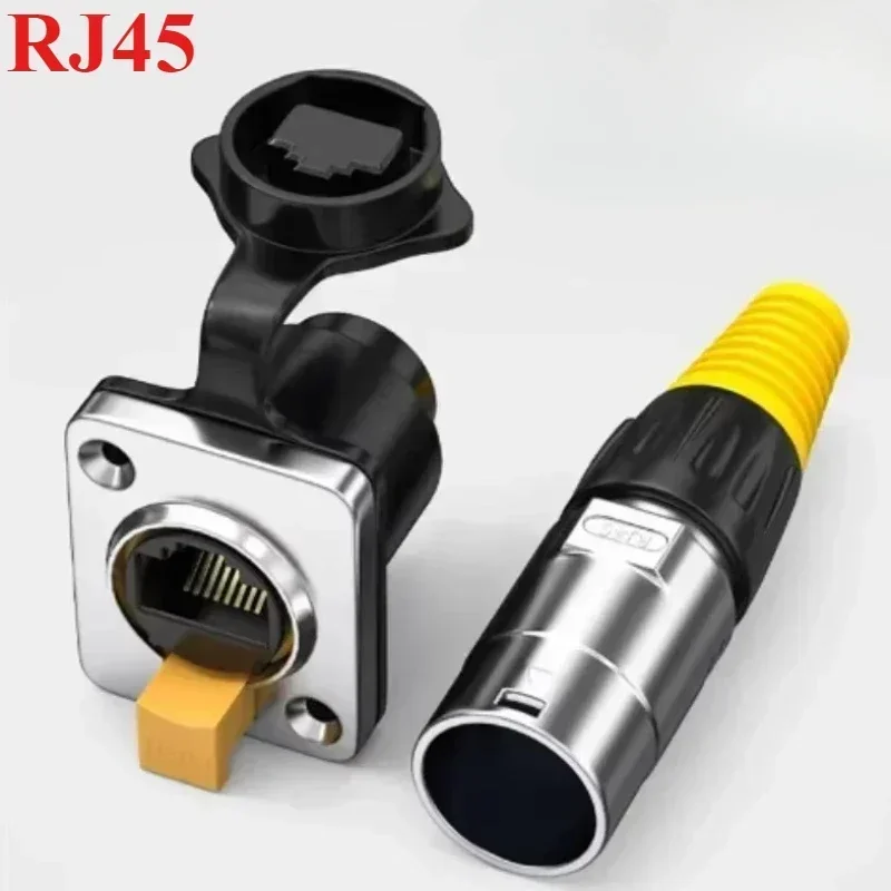 1pcRJ45MaleAviationPlugWaterproofConnectorNetworkAdapterEthernetNetworkConverterPanelMountStraightAdapter-AliExpress