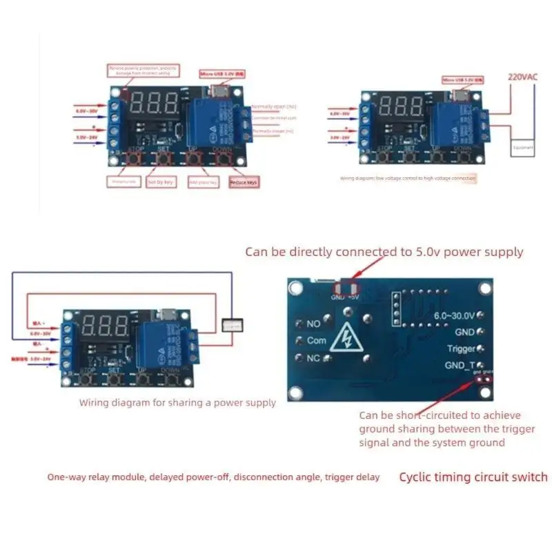 Y1UB Programmable Digital Time Delay 1 Way Cycle Timer Delay Switching
