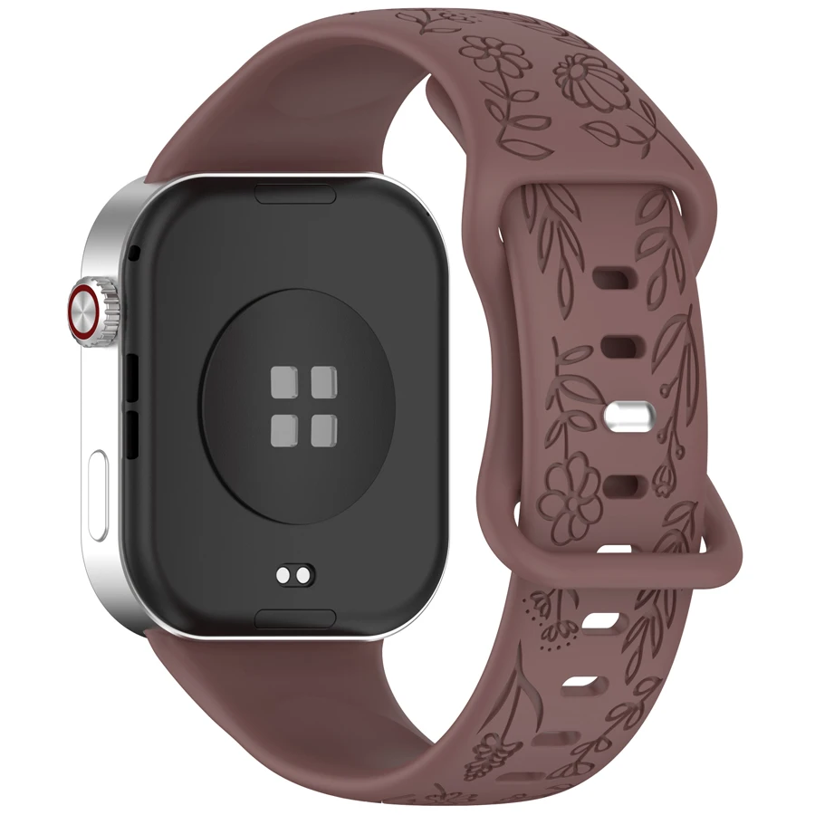 3D Bloemen Siliconen Bandje voor Redmi Watch 4 5 6 Smartwatch Polsbandje voor Xiaomi Mi Band 8/9/10 Pro Armband Horreband