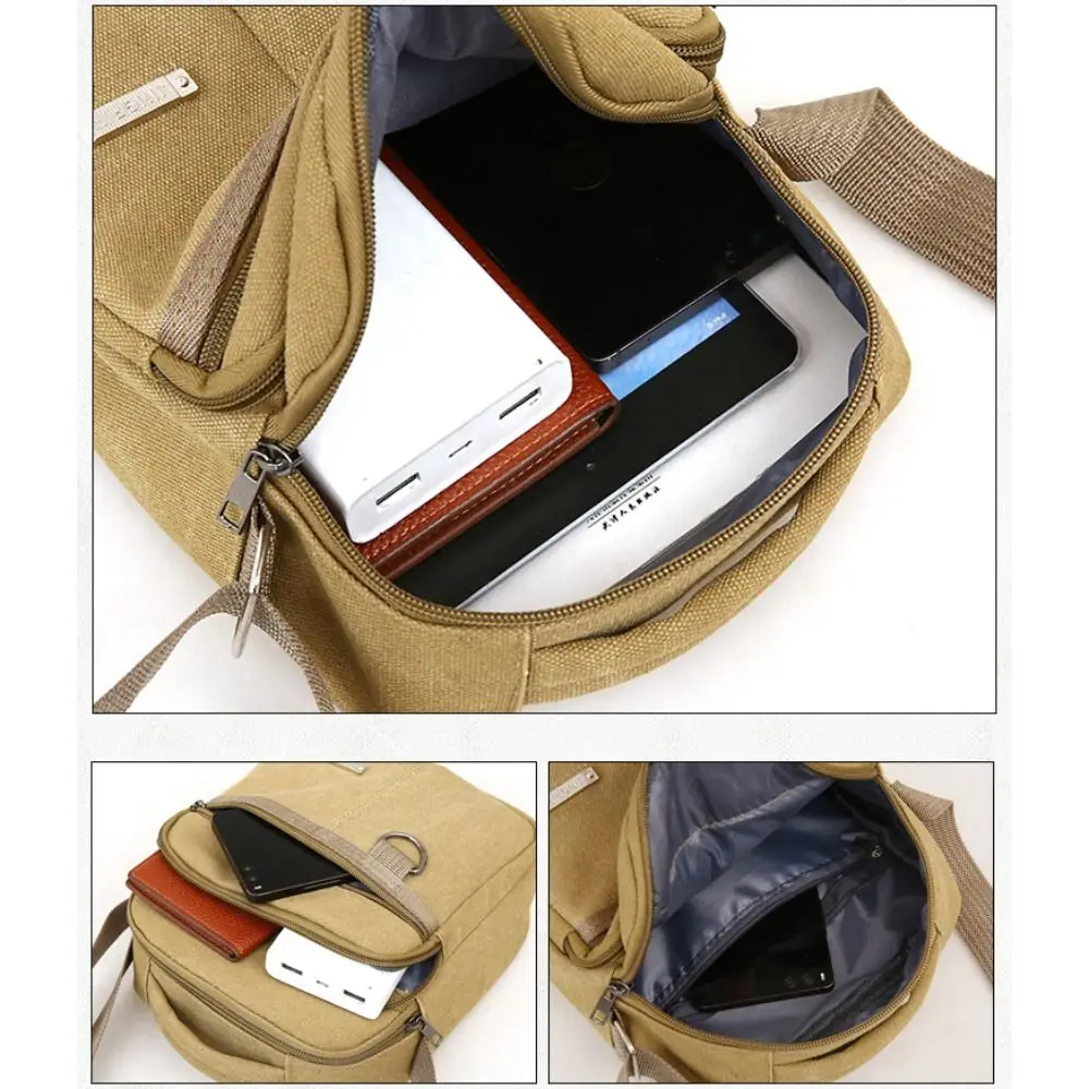 

Fashion Canvas Men's Bag Casual Black Blue Green Khaki Large Capacity Shoulder Messenger Bags Handbag Outdoor