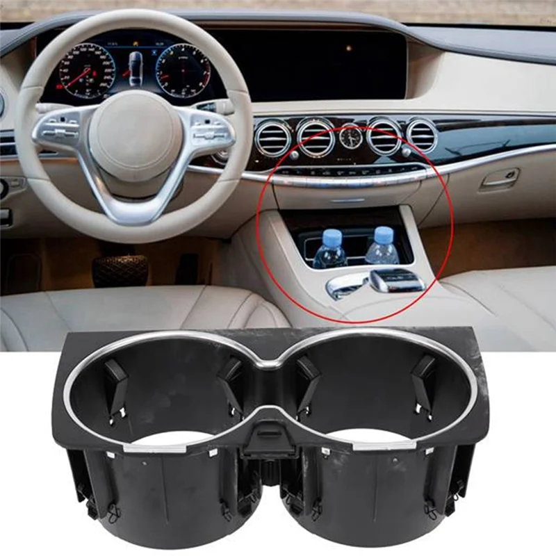 

A04F-A2226830075 Center Console Drink Cup Holder Storage Box Front Drink Cup Holder Car For Mercedes Benz W222 S-Class 18-20 Par