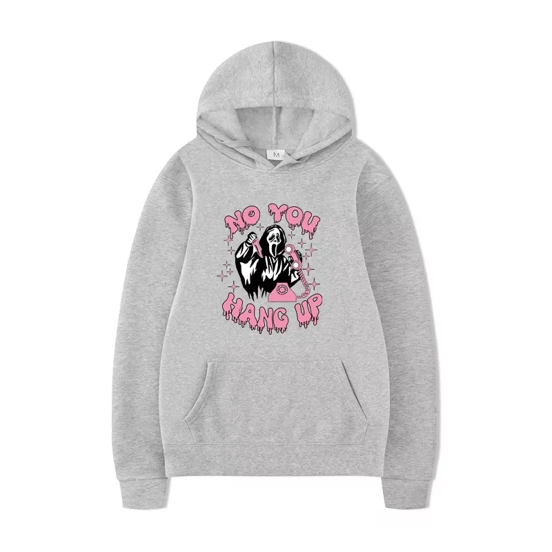 No you hang the new Halloween heart-printed hoodie men's long-sleeved sweatshirt fashionable Harajuku streetwear Sudaderas