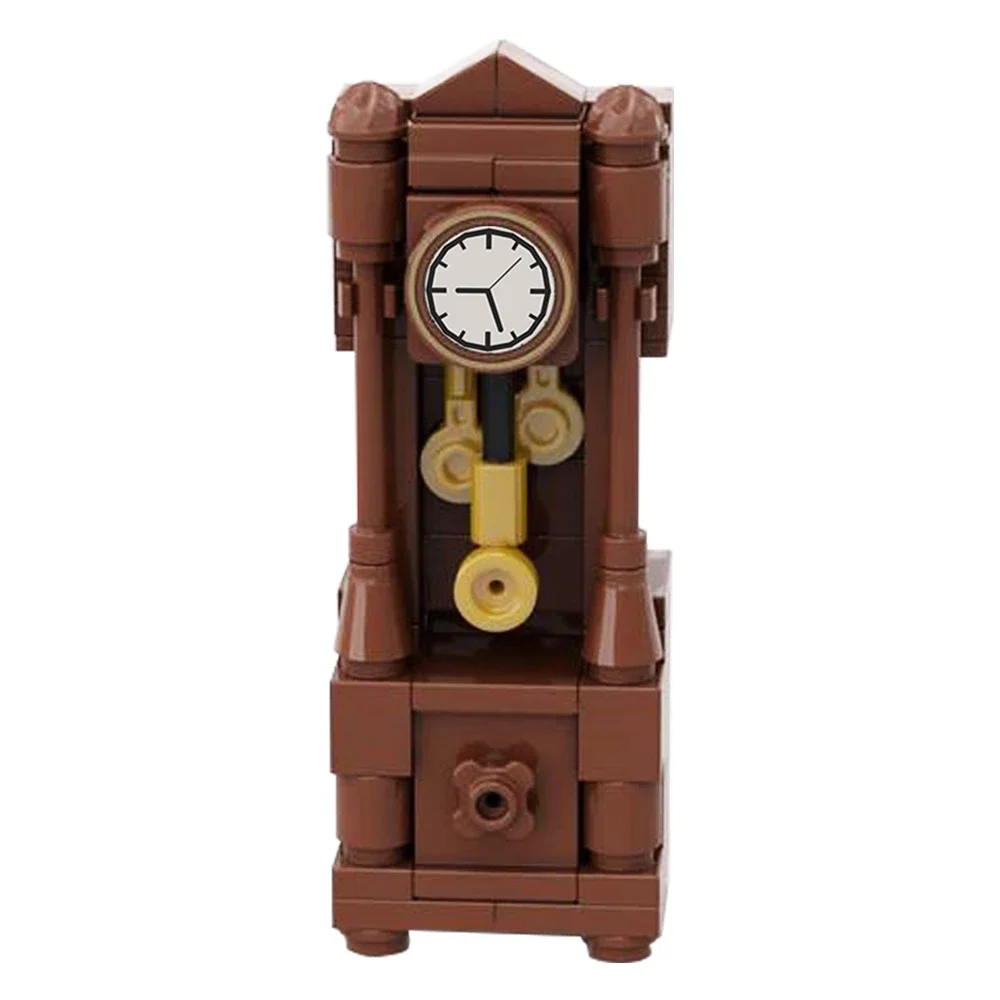 Gobricks MOC Room Decoration Ancient Grandfather Clock Building Block set Collection Bricks Medieval Clocks Education Brick Toys