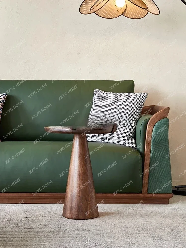 H black walnut rock slab corner few sofa side few living room household solid wood small round few
