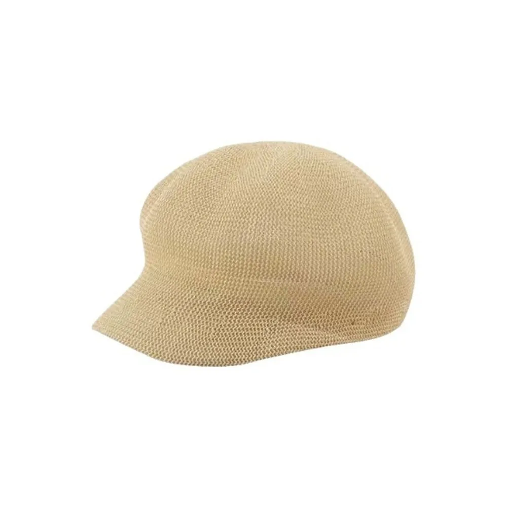 

Casual Solid Color Grass Beanie Cap Thin Sunshade Women Baseball Cap Breathable Painter Hat Octagonal Cap Outdoor