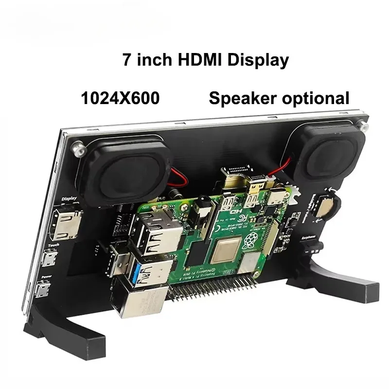 Raspberry Pi 5 7.0 inch IPS Touchscreen LCD Display Module 1024X600 HDMI-compatible Mini PC Portable Monitor for RPI 3B+ 4B ZERO