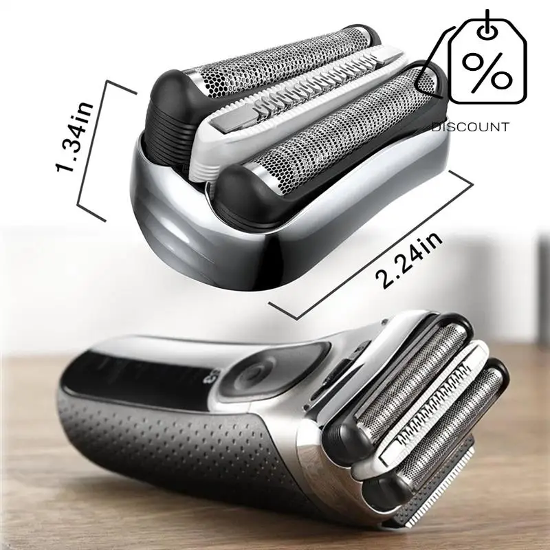 Cabeças de substituição úmidas e secas 32S S3 para barbeadores elétricos Braun Série 3 3040S 300S 310S 3080S Folha e cortadores Part-Y48A