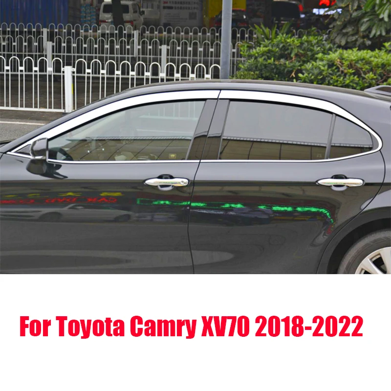 For Toyota Camry XV70 2018 2019 2020 2021 2022 Car windows rain and light barriers ABS material silver plated with electricity