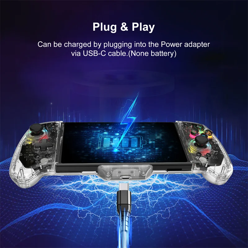 

LinYuvo KS44 JoyPad Gamepad For Nintendo Switch wireless Controller games 6Axis Controllers with Grip Support Wake-up Funct