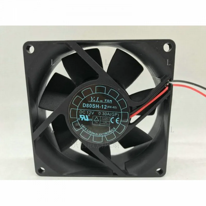 

L for YaLnFAN D80SH-12 8025 12V 0.30A 8CM chassis power supply silent fan # A6–40