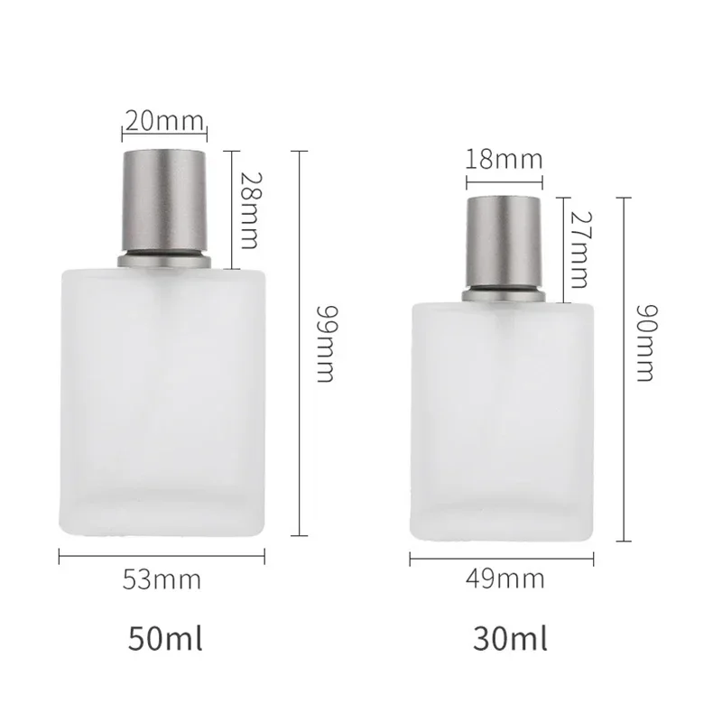 30ml 50ml Clear Glass Liquid Spray Bottle Perfume Atomizer Travel Pocket Thick Glass Spray Mist Dispenser Refillable Bottles