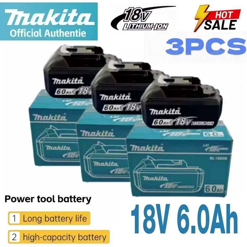 Originele Makita 18V Oplaadbare Batterij 6.0Ah BL1860 BL1860B BL1840 BL1840B BL1850 BL1850B Voor Makita Elektrisch Gereedschap