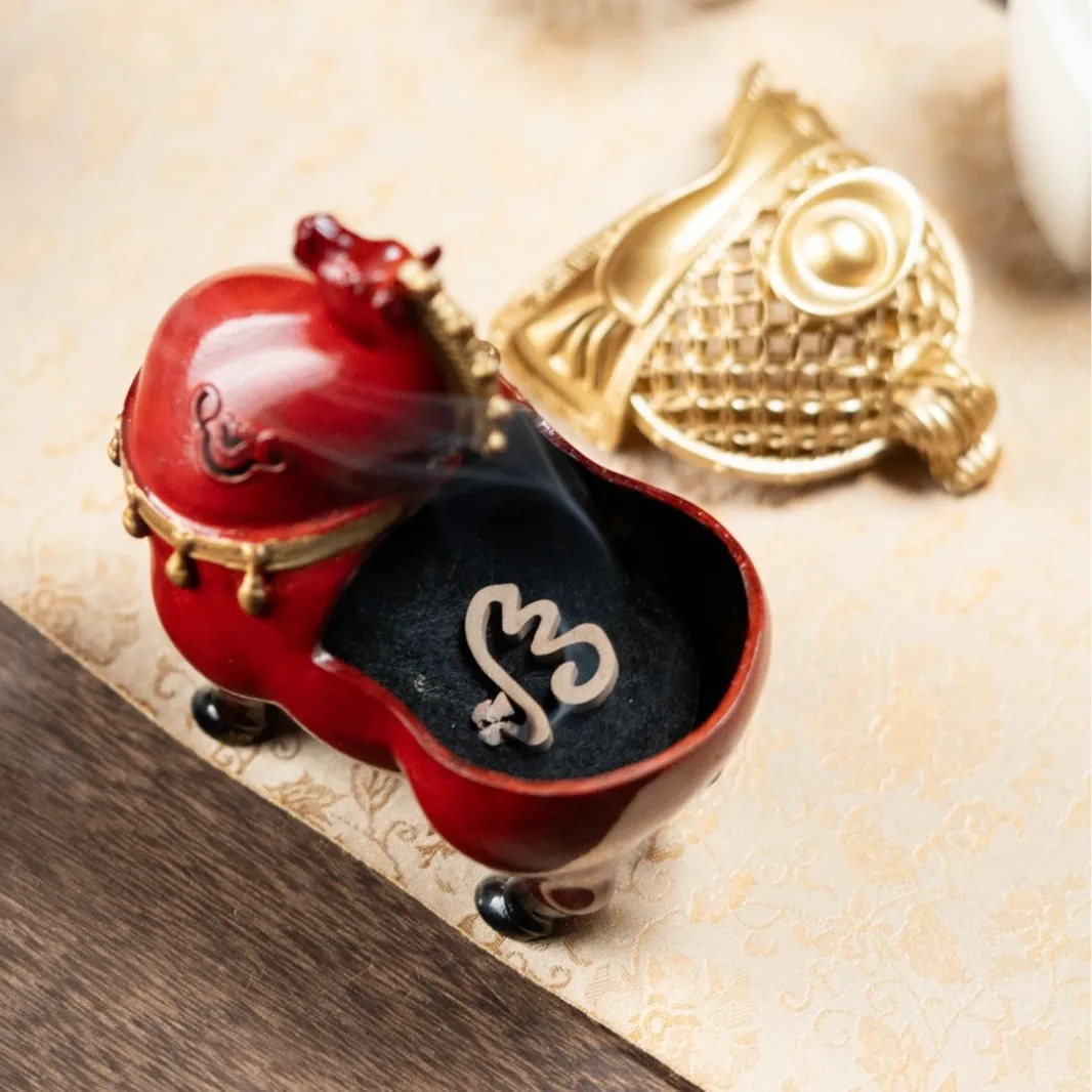 Creative Year of the Horse Plate Incense Burner Indoor Household Incense Burner Business Gift Box Set